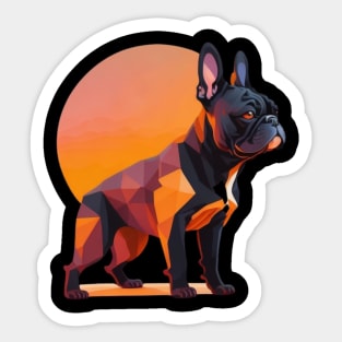 French Bulldog Geometric Sticker